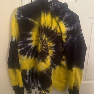 Men Black &Yellow Tie dye sweatshirt size L